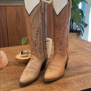 Vintage leather cowboy boots